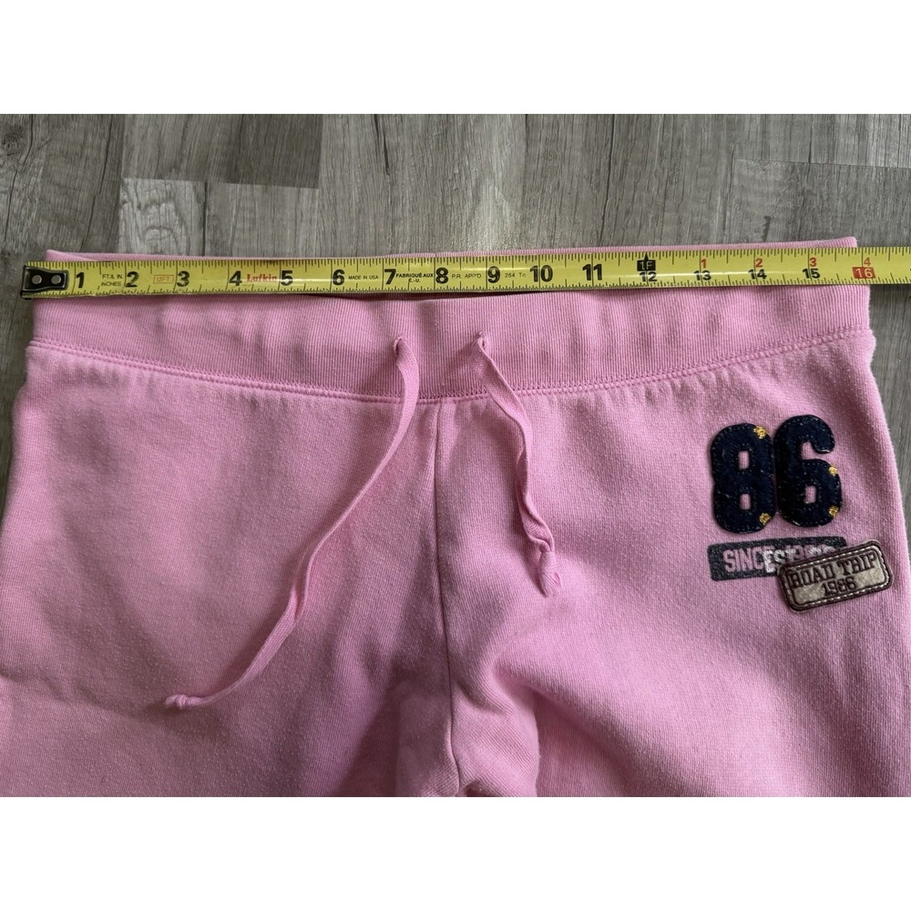 Victoria's Secret Women's 2007 Small Y2K PINK Sweatpants Pink Logo Joggers 86 - Picture 9 of 16